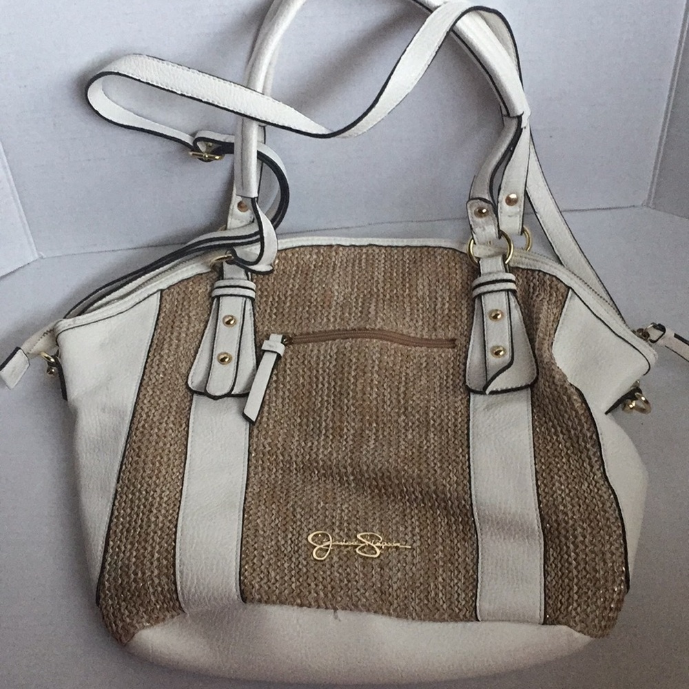 Jessica Simpson White Threaded Purse